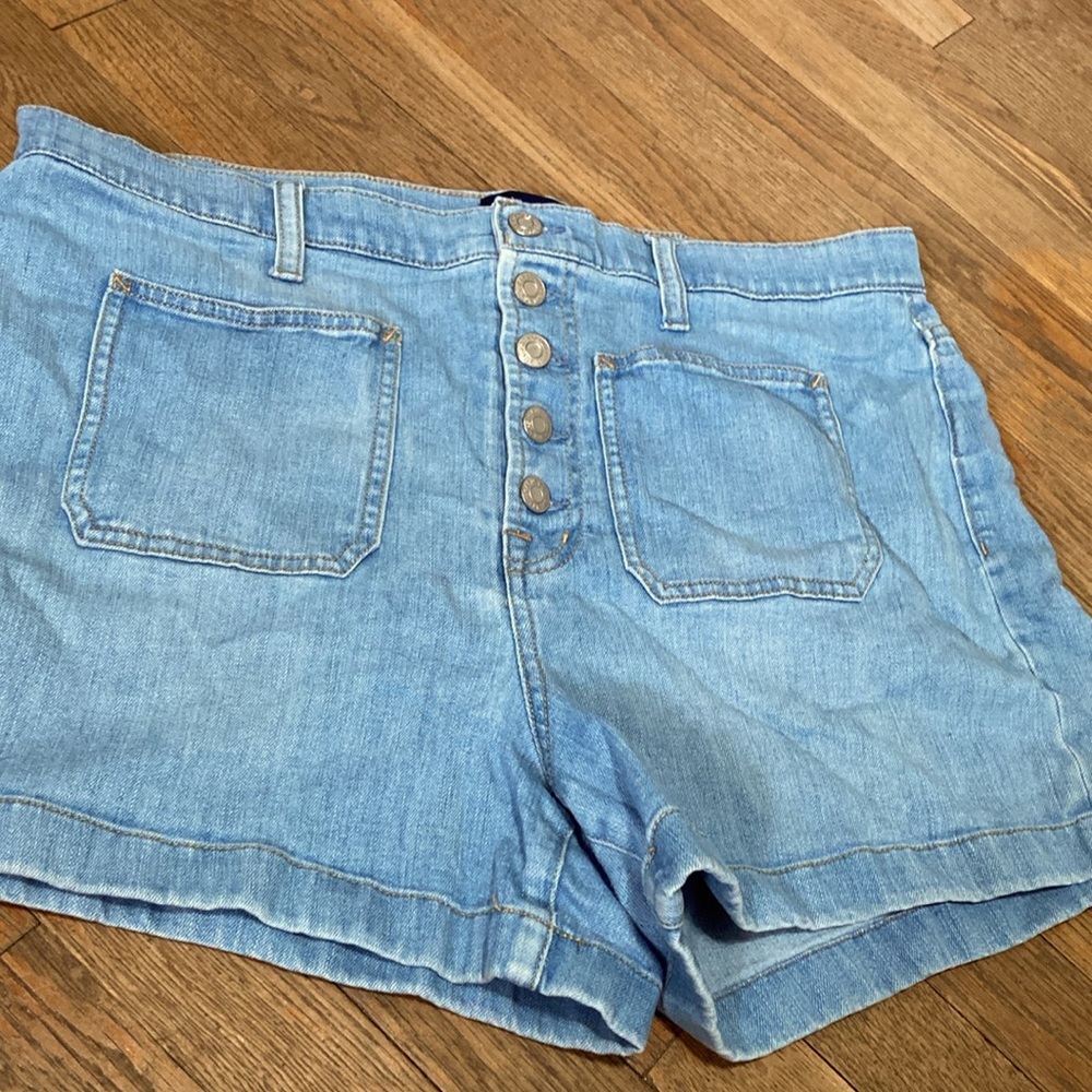 GAP DENIM High Rise Light Blue Denim Shorts Gap for Good Womens 34-38 - Picture 5 of 8